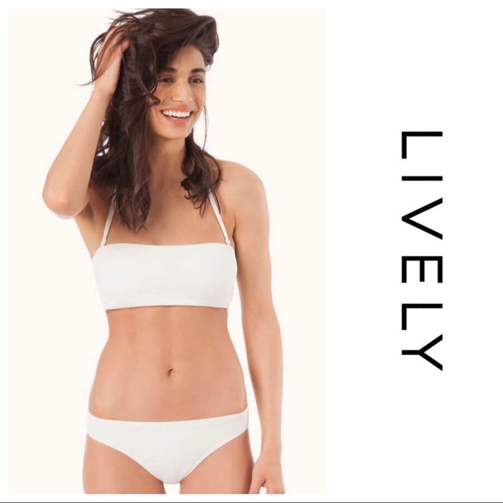 Lively Madewell Solid White Bikini Bottom Size Large